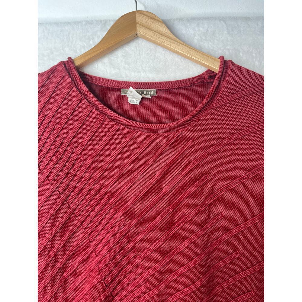 Isabella Bird Red Sunburst 100% Cotton Asymmetrical Boho Earthy Y2K Fall sz L - Picture 2 of 8